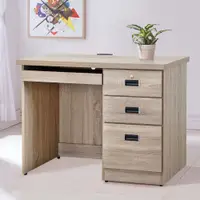 在飛比找蝦皮商城優惠-Homelike 可拉3.5尺附插座書桌-橡木色 辦公桌 工