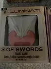 ILLUMINATI Tarot Card Scented Bath Bomb Set Of 3 Knight 3 Of Swords Page Of Cu