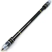 TOMZEGNA Pen Spinning Pens Buster Long Ivan Mod Peem Mod2, Handmade Weighted Spin Trick Pen for Beginner, Black Barrel Golden Ring