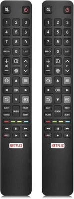 (Pack of 2) Universal Remote Control RC802N for TCL Smart Android TVs FFALCON