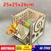 All-in-one Wooden Wool Yarn Storage Bowl Crochet Holder Knitting Organizer CE