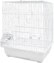 Bird Cage Parrot Cage Metal Bird Cage with Bottom Plastic Tray Bird Flight Cages for Parakeet Lovebirds Bird Supplies