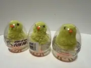 3 XHOPPING CHICK CLOCKWORK TOY EASTER Kids Birthday Bag Filler Toys Gift GM1900