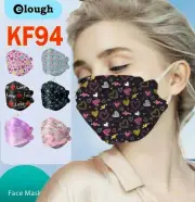 ✨10PC KF94 4 Layers Adult Face Masks Non-Woven Protective 3D Fish Valentine Mask