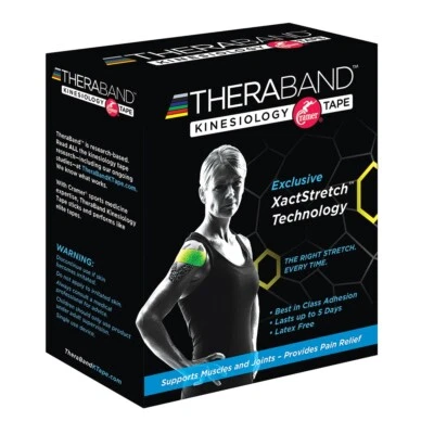 MILS TheraBand Kinesiology Tape Blue / Blue Print - Standard Roll - (6 / Pack)