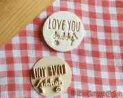Love You Daddy Stamp Embosser Cookie Cutter Pastry Fondant Dough Biscuit