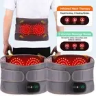 Electric Infrared Heated Lumbar Lower Back Brace Support Pain Relief Waist Belt