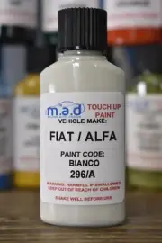 FIAT 296/A BIANCO DIVINO TOUCH UP KIT REPAIR KIT PAINT WITH BRUSH SCRATCH
