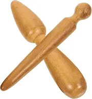 Healeved 2pcs Acupressure Stick Hand Tools Handheld Massagers Massagers for Feet Foot Massage Tools Wooden Thai Foot Massager Head Massager Massage Wooden Tools Practical Wood Massager