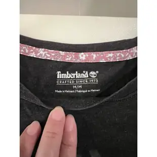 (二手）百貨專櫃Timberland logo經典T-shirt 灰色雪花圓領T 女生上衣 M號