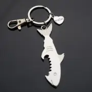 Shark Shaped Keychain Smooth Bottle Opener Gift - Sister Heart Charm with Clip