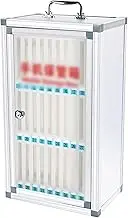 Portable Handle, Key Lock Wall-Mounted Cell Phones Storage Cabinet Cell Phone Cabinet Silver Storage Locker Box (Size : 36 Slots)