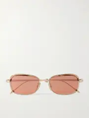 [Loewe] Loewe - Square-frame Rose Gold-tone Sunglasses - One size One size Rose gold
