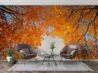 3D Tree Sunlight Sky Leaf Grass Self-adhesive Removeable Wallpaper Wall Mural