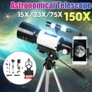 150X 70mm Aperture Astronomical Telescope Refractor Tripod Finder For Beginner