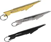1set Knot Tying Tool for Fly Fishing Line Fast Knot Line Device with Cleaner Convenient and Easy to Use Golden Grey and Black Styles 3pcs
