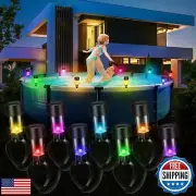 Baquler 8 Pcs Pool Solar Lights for Framed Above Ground Pools Waterproof Sola