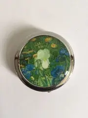 PILL BOX VINCENT VAN GOGH IRISES FLOWERS IMPRESSIONISM ART PROVENCE FRANCE AA