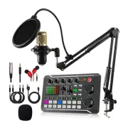 F998 Sound Card and BM800 Microphone Kit Mic Sound Mixer Sound Card Audio5926