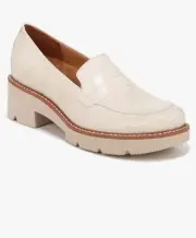 Women’s Naturalizer Cabaret Heeled Loafer Cream New 7.5