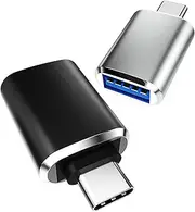 USB-C to USB A Adapter(2Pack) Type OTG 3.0 Port Cable Thunderbolt Converter Mouse Adaptador Compatible for Samsung LG Galaxy S23 S22 Apple IPhone15 Pro Max Plus CJJ
