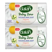 Dalan Baby Zero Natural Baby Soap Bar - Organic Chamomile, 4 Bars x 3.17oz Each