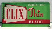 Vintage Clix Thin Old Conrad Blade Co Razor Blade New York NY Old Store Stock