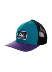 NEW Outdoor Research Hat Advocate Trucker Cap Mid Profile Snap-Back Mesh Black