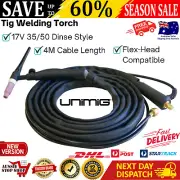 UNIMIG 17V Tig Torch, 4M 150A Gun Welding Viper 185 Razor 180 Welder 17V-4MCP50