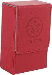 Toyvian Tarot Card Box Rectangular Storage Holder Leather Business Card Holder Card Storage Bins Tarot Storage Container Tarot Cards Container Flashcards Holder Red Jewelry Pu Organizer