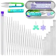86 Pcs Beading Needles Set Big Eye & Twist Needles for Jewelry Making