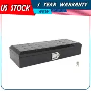 35"X14"X7" Black Aluminum Toolbox Pickup Trailer Storage Tool Box w/ Lock