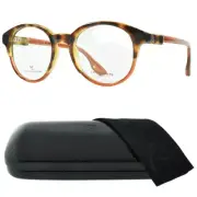 Alexander McQueen MCQ 0050 G21 Round Havana Orange Full Rim Womens Optical Frame