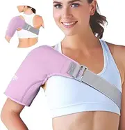 Shoulder Ice Pack Rotator Cuff Cold Therapy, Ice Pack Shoulder Cold Pack Reusable Ice Pack Wrap Shoulder for Pain Relief & Tendonitis, Recovery After Shoulder Surgery, Swelling - Purple
