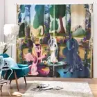 Colored Horse Spirit 3D Blockout Photo Print Curtain Fabric Curtains Window