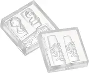 2pcs Nail Art Decor Molds Silicone Nail Templates for DIY Manicure Dec