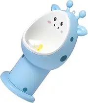 FRCOLOR Training Urinal for Boys Portable Potty with Suspension Hook Splash Design Cartoon Shape for Fun Toilet Learning Sky Blue