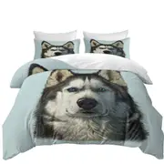 Animal Art Husky Dog Quilt Cover