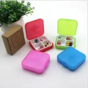 Health Medicine Case Medical Pill Holder Box Portable 4 Slot Case Storage