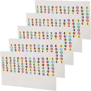 Parliky 5pcs Guitar Fretboard Stickers Note Labels for Beginners Easy to Read Fret Map Decals for Acoustic Guitar Violin Finger Guide and Kalimba Note Practice Tool