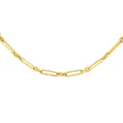 9ct Gold 50cm Solid Paperclip Necklet