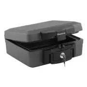 SentrySafe Fireproof and Waterproof Safe Black Portable Lock Box with Key Loc...