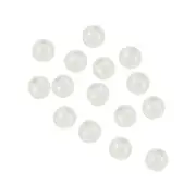 200Pcs 3mm Dia Round Soft Plastic Glow Fishing Beads Tackle Tool, White