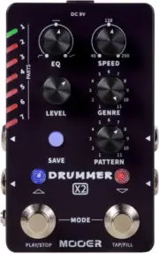 Drum Machine Guitar Pedal with 121 Drum Grooves 11 Music Styles 7 Rhythm Slots F