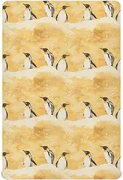 Crib Fitted Sheet for Boys Girls Gift Soft Breathable Baby Play Yard Sheet for Standard Size Crib Mattress 52x28in Art Penguin