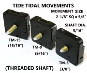 Your Choice From 3 Quartz Tide Tidal Clock Movements With All Mounting Hardware