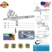 Versatile Master Performance Airbrush Set with Quick Disconnect & Control Valve