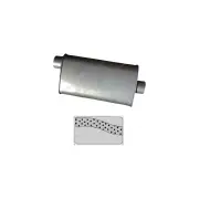 1 pc Redback Universal Muffler - 10" x 4" 2.5" Pipe Work 12" Long Offset/Centre