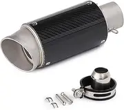 Φ51mm Motorcycle Exhaust Pipe, Motorbike Sports Modified Pipe Tail Trim,Stainless Steel Tail Throat, Loud Sound and No Muffler,BEVELbright