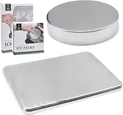 Stainless Steel Ice Packs, Reusable Cooler Blocks, Lunch Bag Freezer Pack, Long-Lasting Cold Retention, Leakproof Design, Camping Fishing Picnic Use, 6.93x4.57x0.51